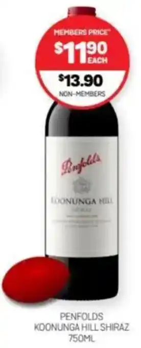 Harry Brown Penfolds koonunga hill shiraz offer