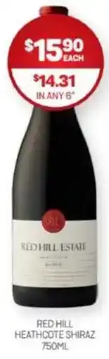 Harry Brown Red hill heathcote shiraz offer