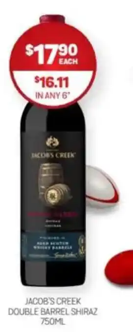 Harry Brown Jacob's creek double barrel shiraz offer