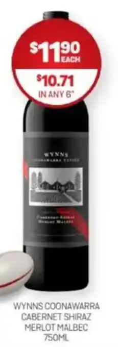 Harry Brown Wynns coonawarra cabernet shiraz merlot malbec offer