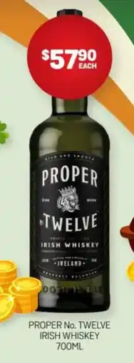 Harry Brown PROPER No. TWELVE IRISH WHISKEY offer