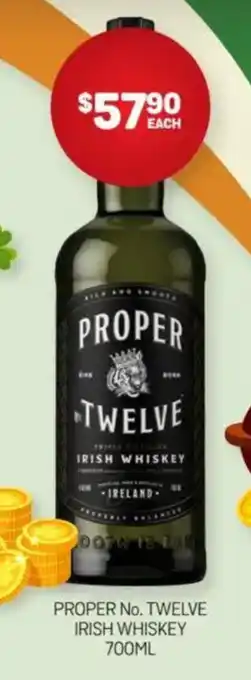 Harry Brown PROPER No. TWELVE IRISH WHISKEY offer