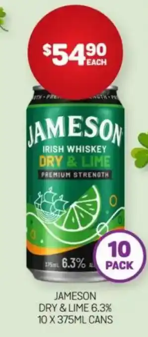 Harry Brown JAMESON DRY & LIME 6.3% offer