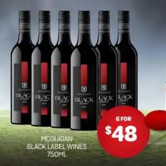 Harry Brown Mcguigan black label wines offer