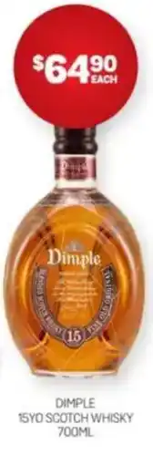 Harry Brown Dimple 15yo scotch whisky offer