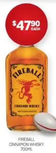 Harry Brown Fireball cinnamon whisky offer