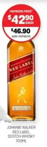 Harry Brown Johnnie walker red label scotch whisky offer