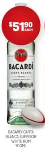 Harry Brown Bacardi carta blanca superior white rum offer