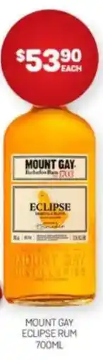 Harry Brown Mount gay eclipse rum offer