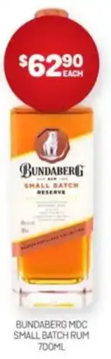 Harry Brown Bundaberg mdc small batch rum offer