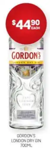 Harry Brown Gordon's london dry gin offer