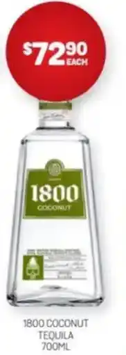 Harry Brown 1800 coconut tequila offer