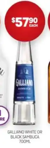 Harry Brown Galliano white or black sambuca offer