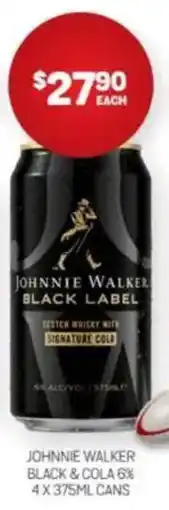 Harry Brown Johnnie walker black & cola 6% offer