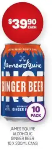 Harry Brown James squire alcoholic ginger beer offer