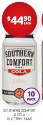 Harry Brown Southern comfort & cola offer