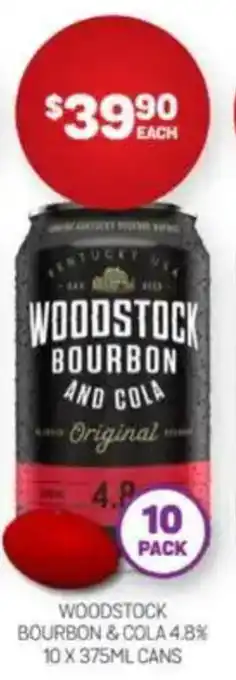 Harry Brown Woodstock bourbon & cola 4.8% offer