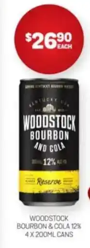 Harry Brown Woodstock bourbon & cola 12% offer