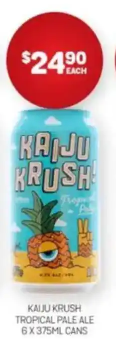 Harry Brown Kaiju krush tropical pale ale offer