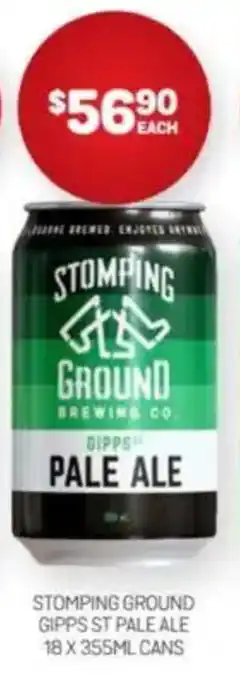 Harry Brown Stomping ground gipps st pale ale offer