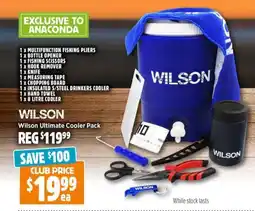 Anaconda Wilson Ultimate Cooler Pack offer