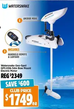 Anaconda Watersnake Geo-Spot GPS 65lb 54in Bow Mount  Electric Motor offer