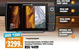 Anaconda Humminbird Helix 12 MEGA SIDE Imaging Fishfinder/ GPS Combo offer