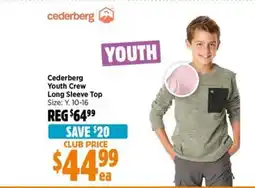 Anaconda Cederberg Youth Crew Long Sleeve Top offer