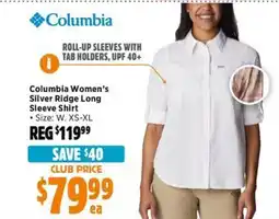 Anaconda Columbia Women's Silver Ridge Long Sleeve Shirt offer