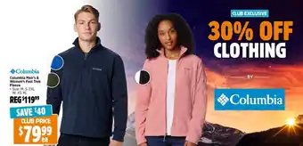 Anaconda Columbia Men's & Women's Fast Trek Fleece offer