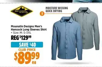 Anaconda Mounatin Designs Men's Hancock Long Sleeves Shirt offer