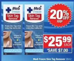 Direct Chemist Outlet Medi Freeze Skin Tag Remover 38mL offer