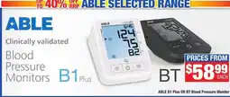 Direct Chemist Outlet ABLE B1 Plus OR BT Blood Pressure Monitor offer