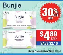 Direct Chemist Outlet Bunjie Probiotic Baby Wipes offer