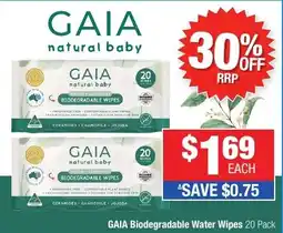 Direct Chemist Outlet GAIA Biodegradable Water Wipes offer