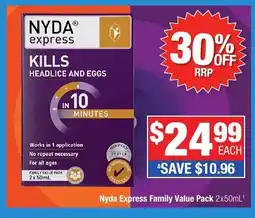 Direct Chemist Outlet Nyda Express Family Value Pack offer