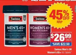 Direct Chemist Outlet Swisse Men's OR Women's 65+ offer