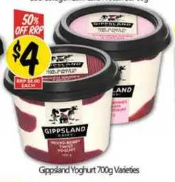 NQR Gippsland Yoghurt Varieties offer