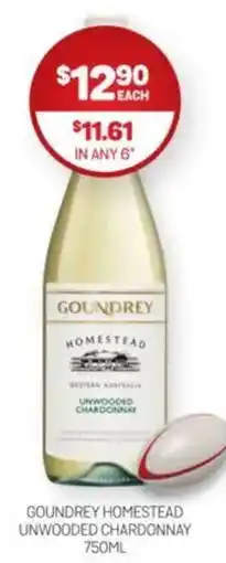 Harry Brown Goundrey homestead unwooded chardonnay offer