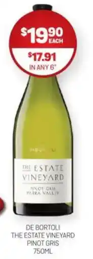 Harry Brown De bortoli the estate vineyard pinot gris offer