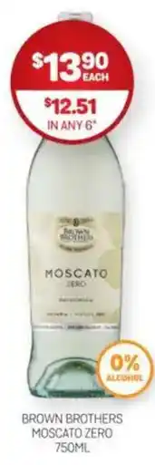 Harry Brown Brown brothers moscato zero offer