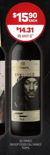 Harry Brown 19 crimes snoop dogg cali wines offer