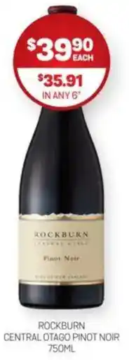 Harry Brown Rockburn central otago pinot noir offer