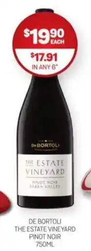 Harry Brown De bortoli the estate vineyard pinot noir offer