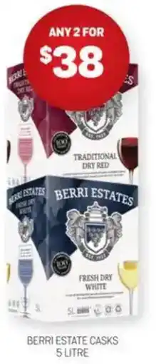 Harry Brown Berri estate casks offer