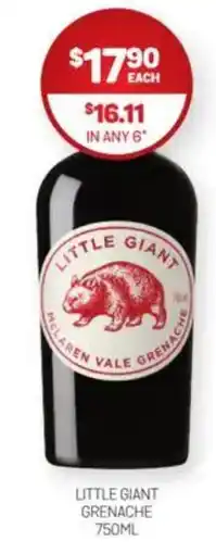 Harry Brown Little giant grenache offer