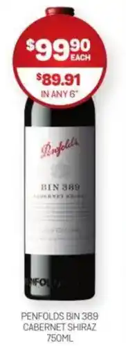 Harry Brown Penfolds bin 389 cabernet shiraz offer