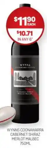 Harry Brown Wynns coonawarra cabernet shiraz merlot malbec offer