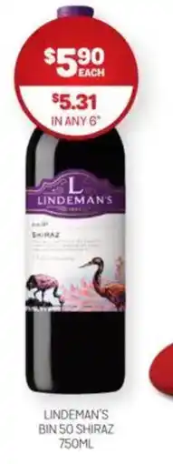 Harry Brown Lindeman's bin 50 shiraz offer