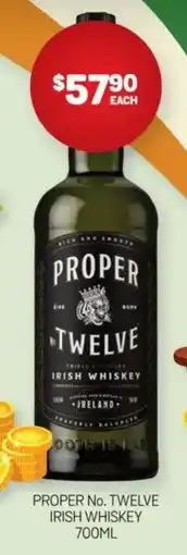 Harry Brown Proper no. twelve irish whiskey offer